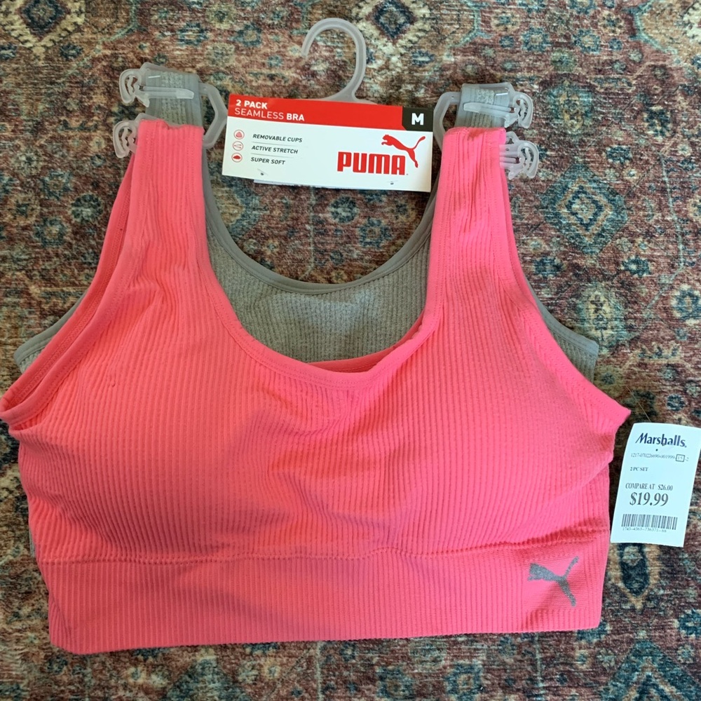Marshalls pink and grey seamless bras (brand new)